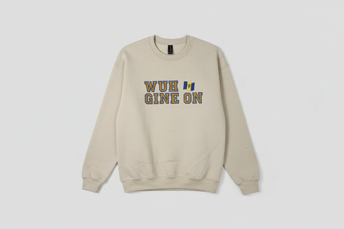 Embroidered Barbados Crewneck - "Wuh Gine On"
